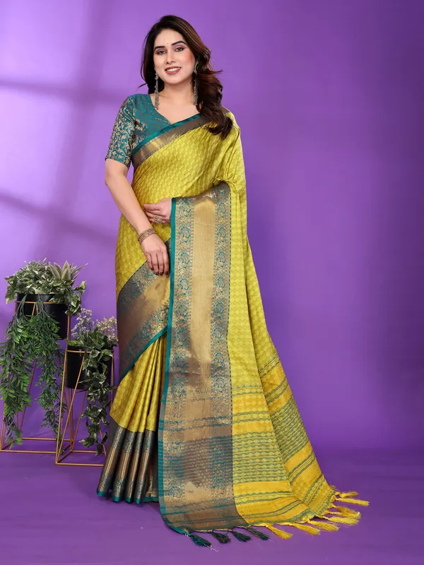 Mustard_Silk_Cotton_Saree_For_Women