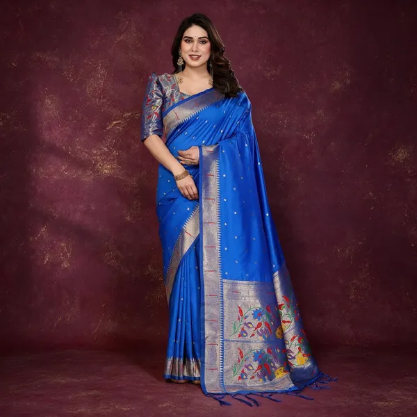 Blue_Silk_Cotton_Saree_For_Women