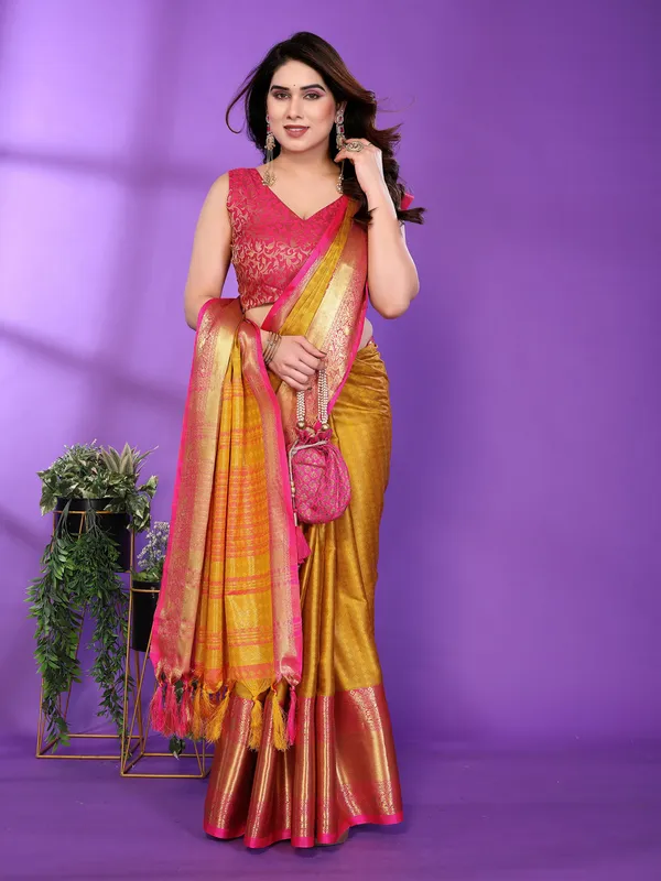 Mustard_Silk_Cotton_Saree_For_Women