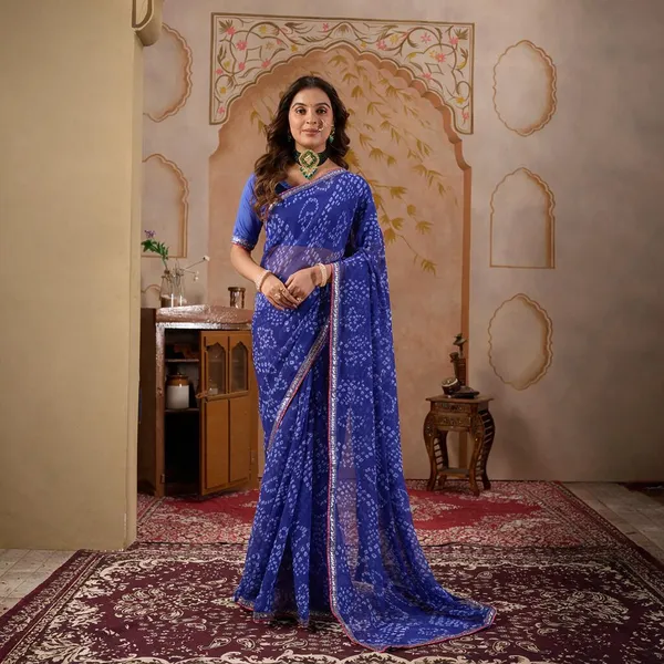 Blue_Pure_Georgette_Saree_For_Women