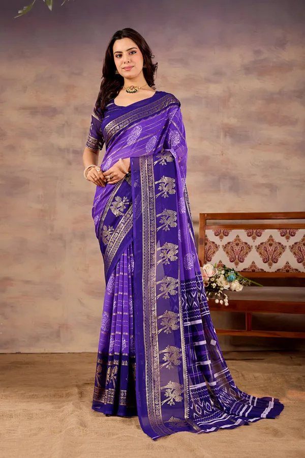 Purple_Pure_Georgette_Saree_For_Women