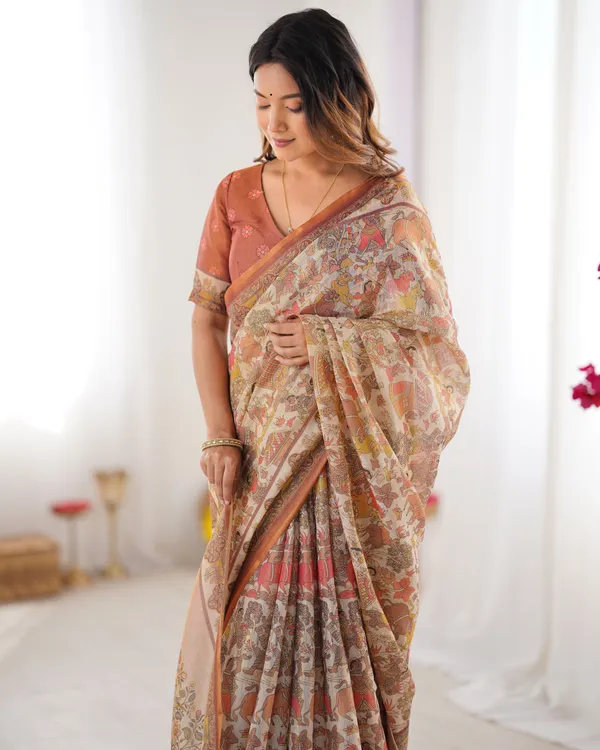 Pink_Linen_Saree_For_Women