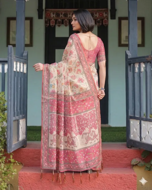Beige_Linen_Saree_For_Women