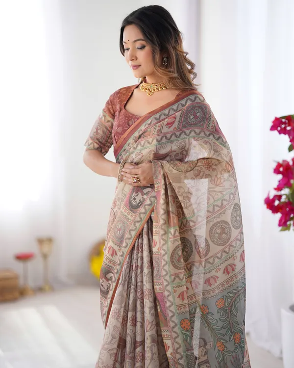 Multicolor_Linen_Saree_For_Women