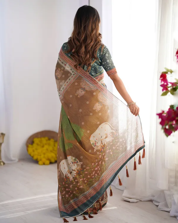 Multicolor_Linen_Saree_For_Women