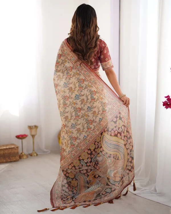 Multicolor_Linen_Saree_For_Women