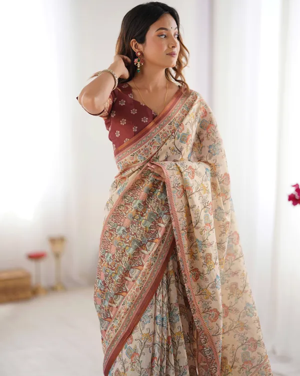 Multicolor_Linen_Saree_For_Women