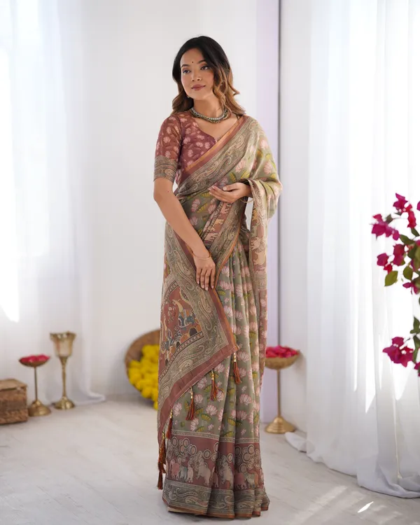 Grey_Linen_Saree_For_Women