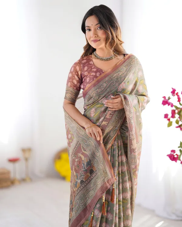 Grey_Linen_Saree_For_Women
