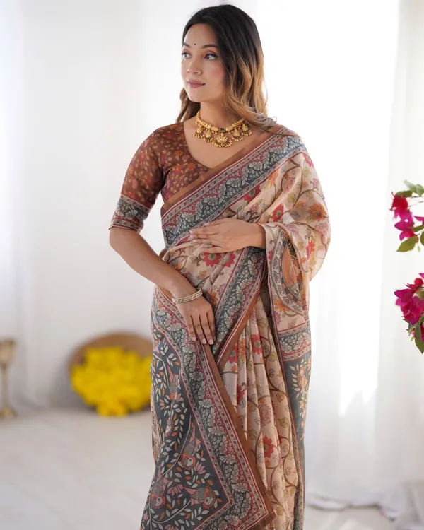 Pink_Linen_Saree_For_Women