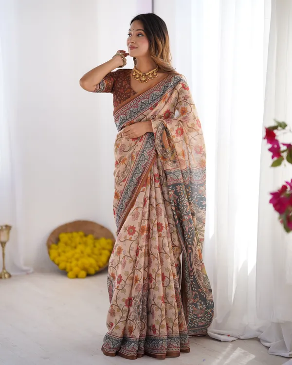 Pink_Linen_Saree_For_Women