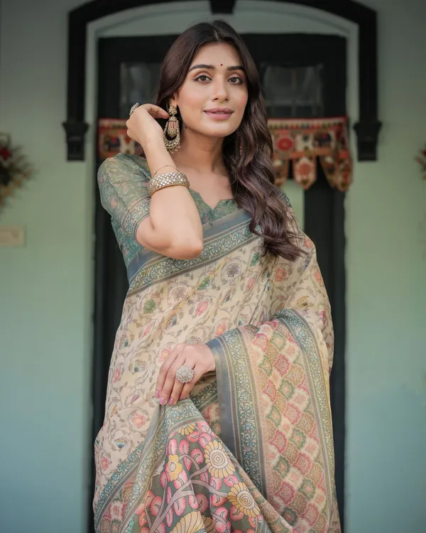 Multicolor_Linen_Saree_For_Women