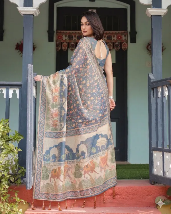 Grey_Linen_Saree_For_Women