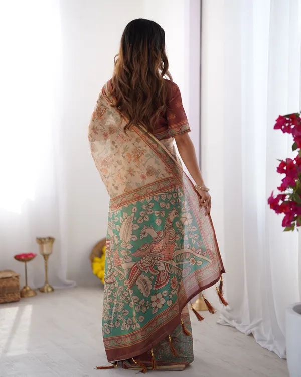Beige_Linen_Saree_For_Women