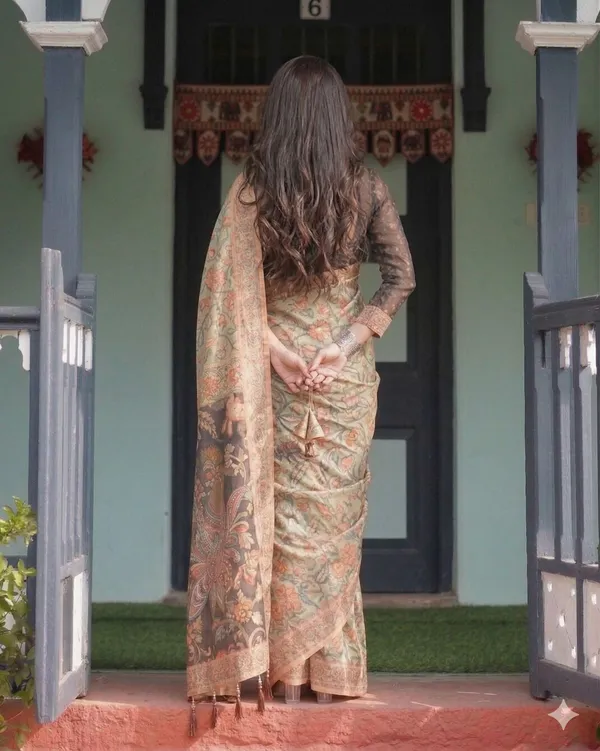 Multicolor_Linen_Saree_For_Women