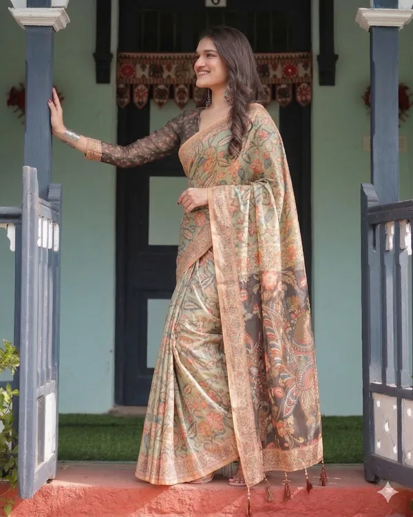 Multicolor_Linen_Saree_For_Women