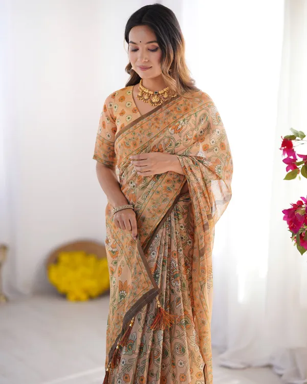 Pink_Linen_Saree_For_Women