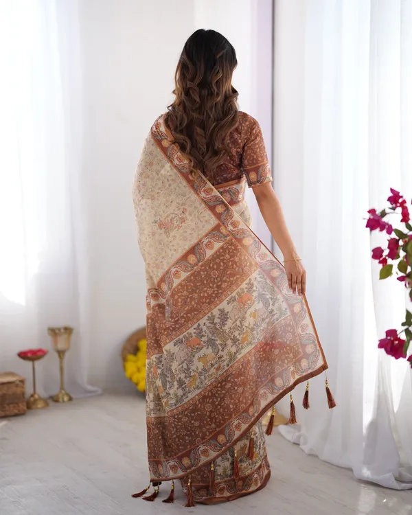 Beige_Linen_Saree_For_Women