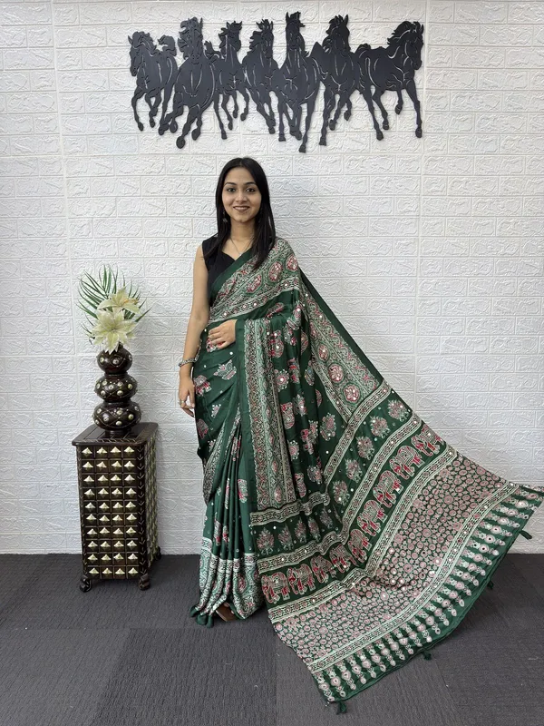 Multicolor_Satin_Saree_For_Women