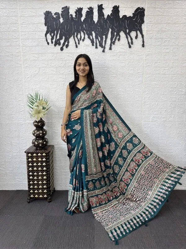 Multicolor_Satin_Saree_For_Women
