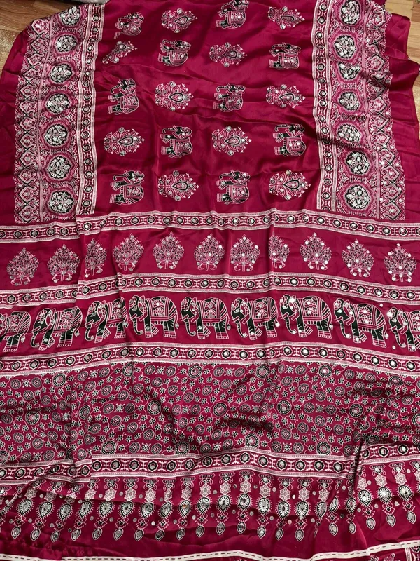 Multicolor_Satin_Saree_For_Women
