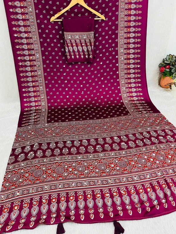 Multicolor_Satin_Saree_For_Women