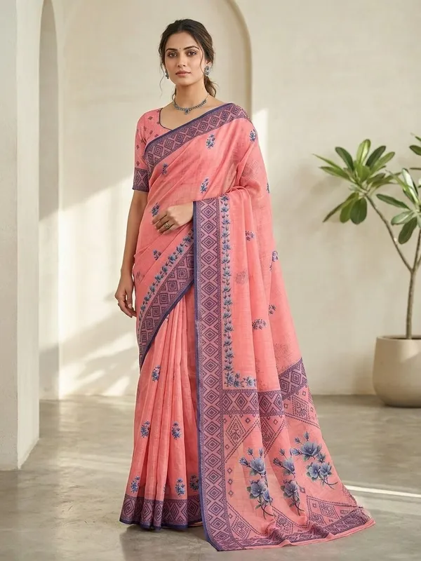 Pink_Cotton_Silk_Saree_For_Women