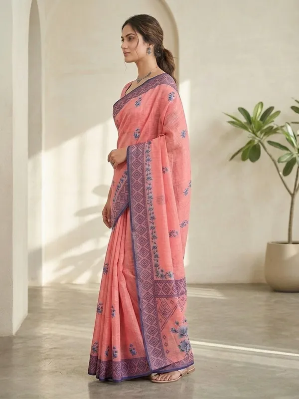 Pink_Cotton_Silk_Saree_For_Women