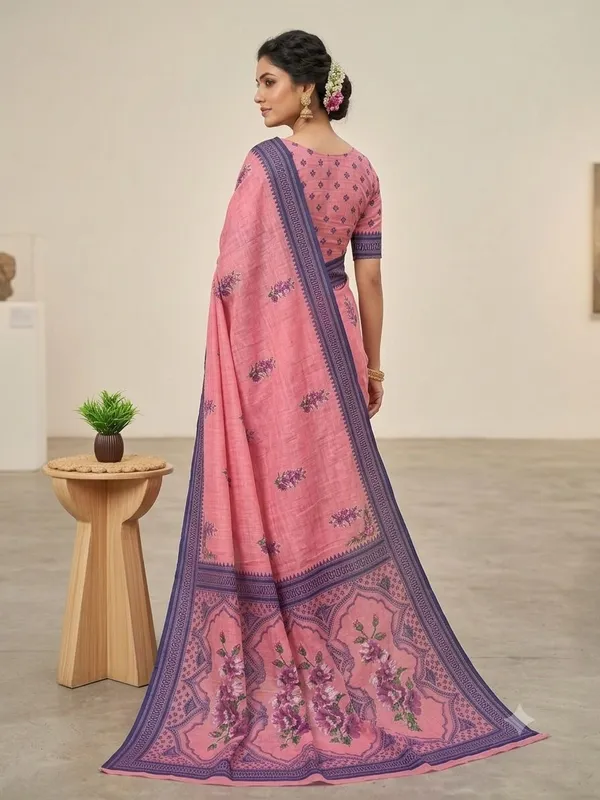 Pink_Cotton_Silk_Saree_For_Women
