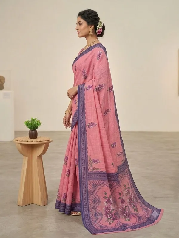 Pink_Cotton_Silk_Saree_For_Women