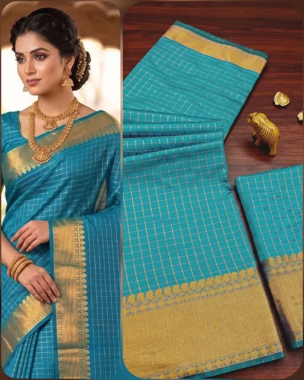 Blue_Cotton_Silk_Saree_For_Women