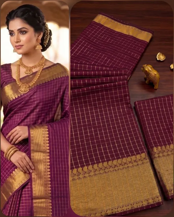 Maroon_Cotton_Silk_Saree_For_Women