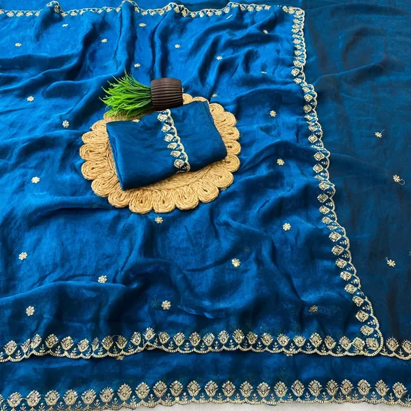 Dark_Blue_Pure_Silk_Saree_For_Women