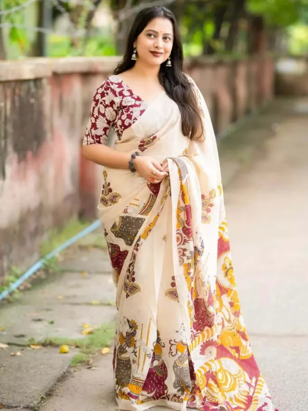 Beige_Cotton_Linen_Saree_For_Women