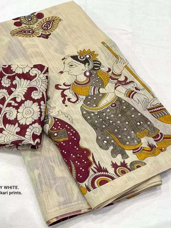 Beige_Cotton_Linen_Saree_For_Women