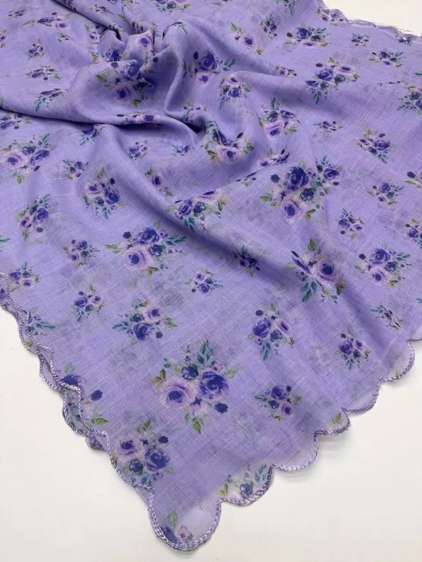 Purple_Cotton_Linen_Saree_For_Women