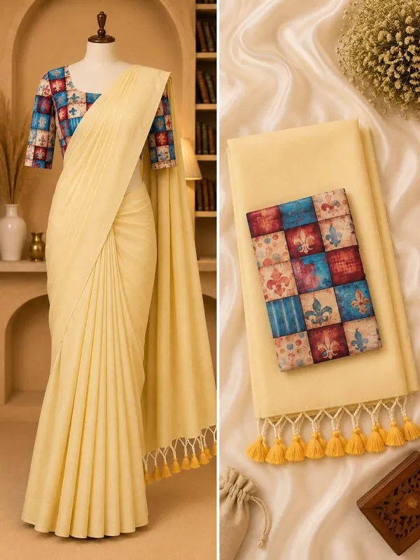Cream_Khadi_Saree_For_Women