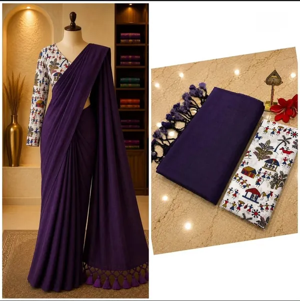 Purple_Khadi_Saree_For_Women