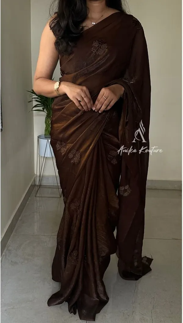 Brown_Cotton_Silk_Saree_For_Women