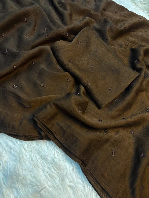 Brown_Cotton_Silk_Saree_For_Women
