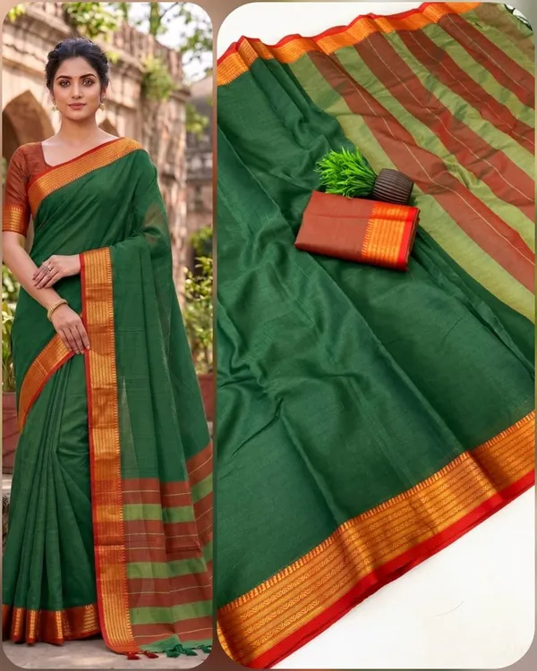Green_And_Red_Kota_Doria_Saree_For_Women