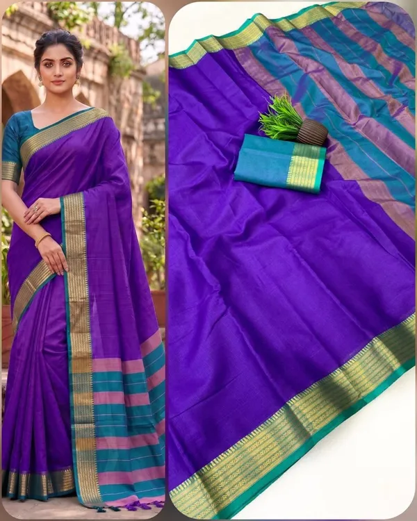 Purple_Kota_Doria_Saree_For_Women