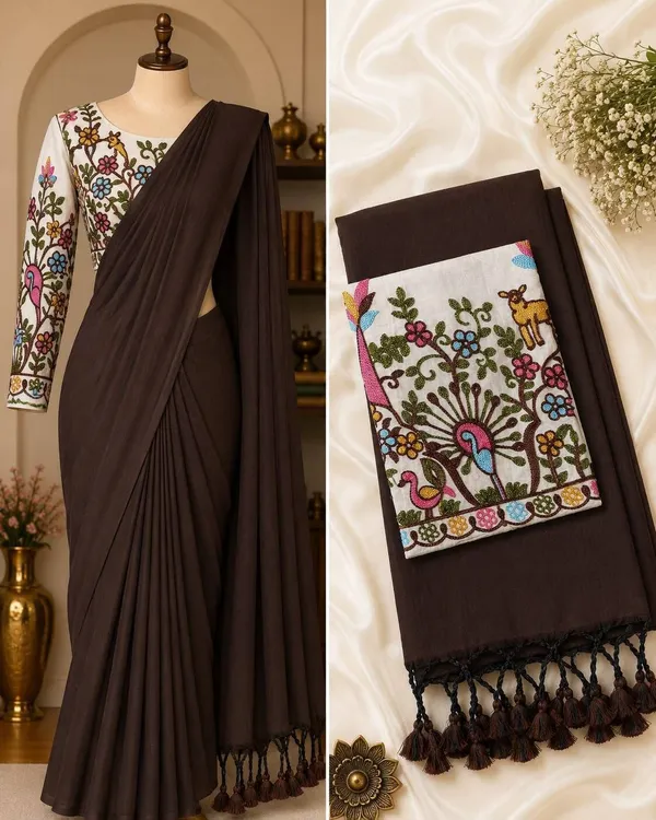 Brown_Khadi_Saree_For_Women