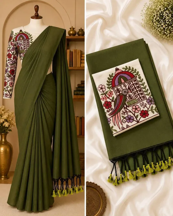 Green_Khadi_Saree_For_Women