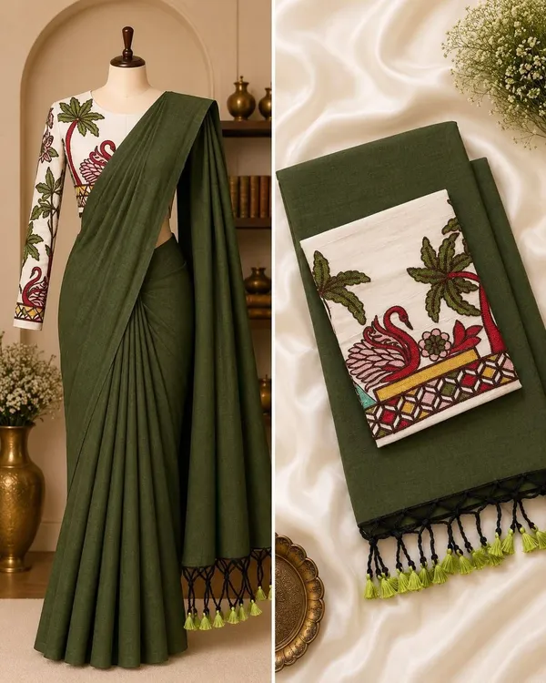 Green_Khadi_Saree_For_Women