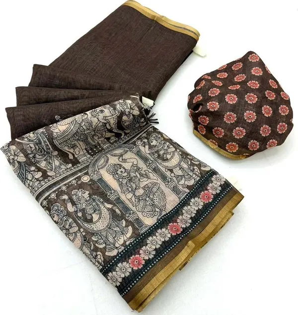 Multicolor_Linen_Saree_For_Women
