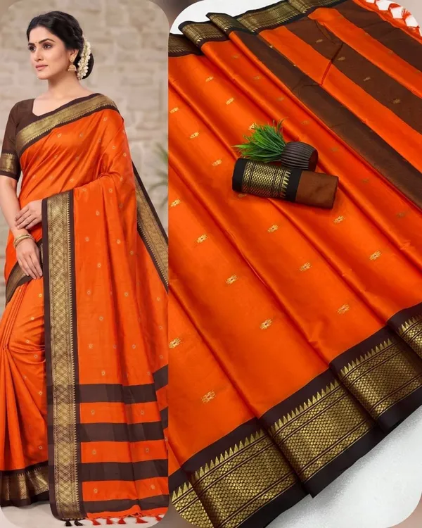 Multicolor_Silk_Blend_Saree_For_Women
