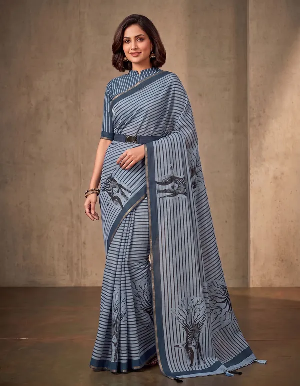 Multicolor_Linen_Saree_For_Women