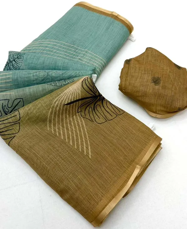 Multicolor_Linen_Saree_For_Women