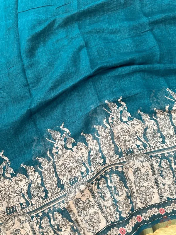 Multicolor_Linen_Saree_For_Women